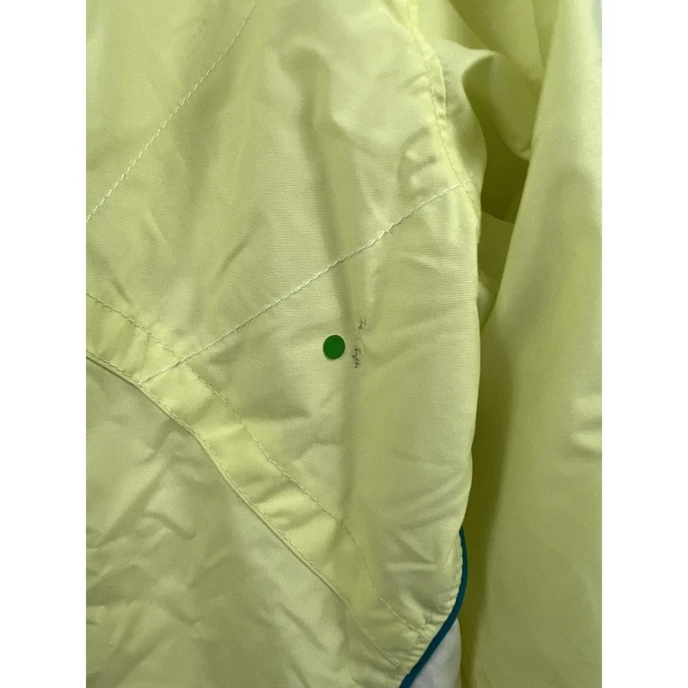 Columbia Windbreaker Youth Girls Size‎ 18/20 Yellow Full Zip With Hood